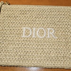 Dior Woven Tan Clutch